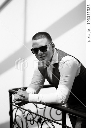 portrait of the groom of a man in the morning before the wedding portrait of the groom of a man in the morning before the wedding 103325528