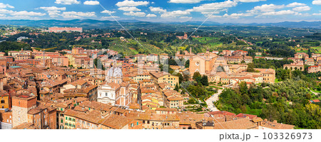 Aerial view of Siena, italy 103326973