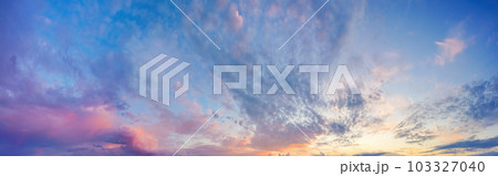 Panorama of dramatic sky background 103327040