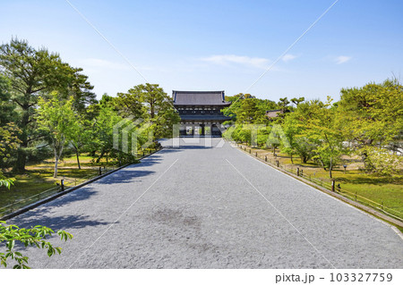 総本山仁和寺　中門より二王門を望む 103327759