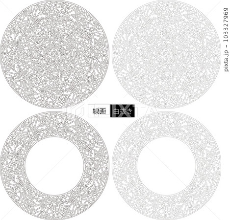 花の装飾文様 103327969