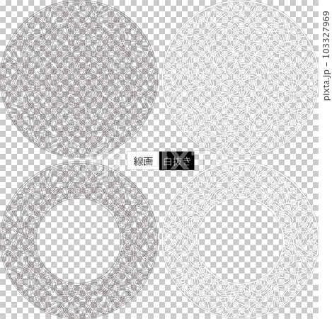 花の装飾文様 103327969