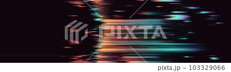 Trendy glitch pattern on dark background. Modern style vector. Abstract geometric elements Trendy glitch pattern on dark background. Modern style vector. Abstract geometric elements 103329066