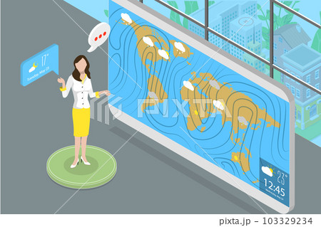 3D Isometric Flat Vector Conceptual Illustration of Weather Forecast 3D Isometric Flat Vector Conceptual Illustration of Weather Forecast 103329234