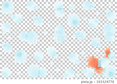 Pale and beautiful goldfish and polka dot... - Stock Illustration ...