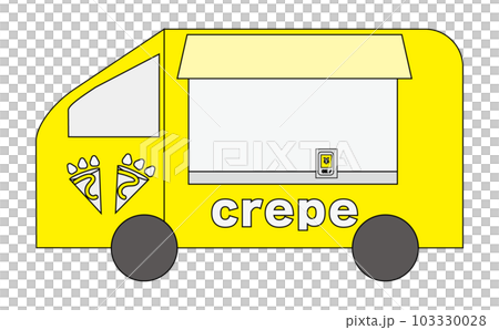An illustration of opening a mobile crepe shop. Kitchen car management An illustration of opening a mobile crepe shop. Kitchen car management 103330028