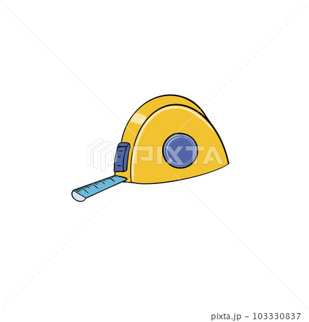 carpentry equipment and home building equipment, tape measure , hand draw, element, carpentry equipment and home building equipment, tape measure , hand draw, element, 103330837