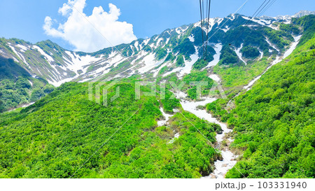 立山黒部アルペンルート:黒部平から大観峰へ 立山黒部アルペンルート:黒部平から大観峰へ 103331940