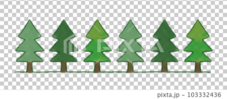 緑の爽やかな並木道のイラスト 103332436