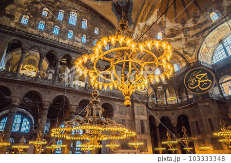 Hagia Sophia Hagia Sofia, Ayasofya interior in Istanbul, Turkey, Byzantine architecture, city landmark and architectural world wonder. Turkiye Hagia Sophia Hagia Sofia, Ayasofya interior in Istanbul, Turkey, Byzantine architecture, city landmark and architectural world wonder. Turkiye 103333348