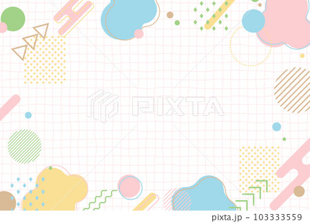 背景イラスト_メンフィス_パステルカラー 背景イラスト_メンフィス_パステルカラー 103333559