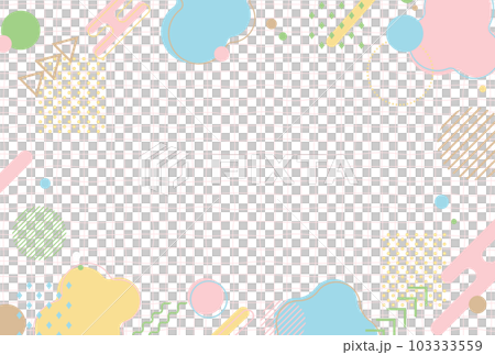 背景イラスト_メンフィス_パステルカラー 背景イラスト_メンフィス_パステルカラー 103333559