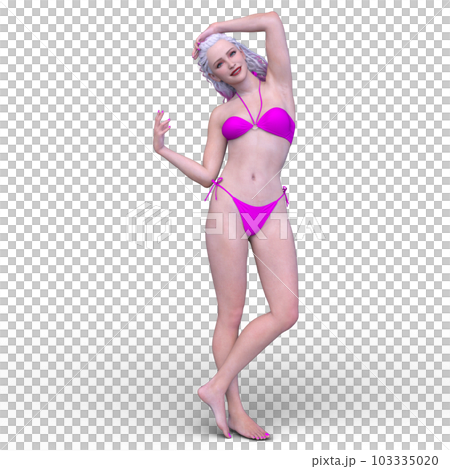 比基尼泳裝形象的一名婦女 比基尼泳裝形象的一名婦女 103335020