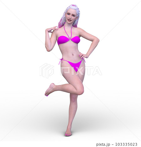 ビキニ姿の女性のイラスト素材 [103335023] - PIXTA