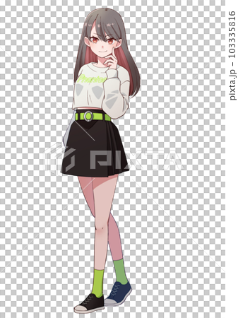 カジュアルな恰好をした美人な女の子 103335816