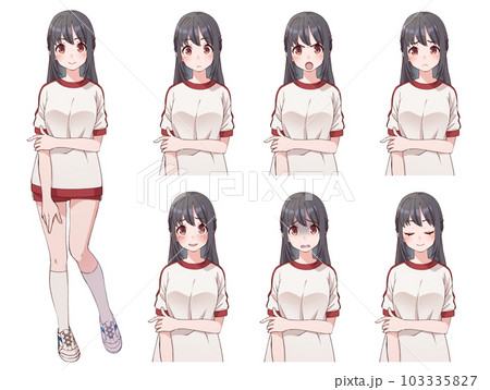清楚な黒髪高校生の女の子 103335827