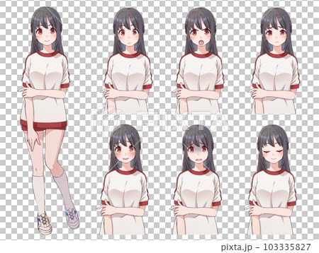清楚な黒髪高校生の女の子 103335827