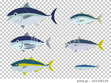 delicious blue fish set delicious blue fish set 103336138