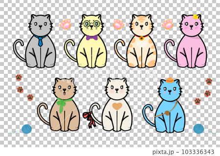 set of cartoon animal icons 103336343