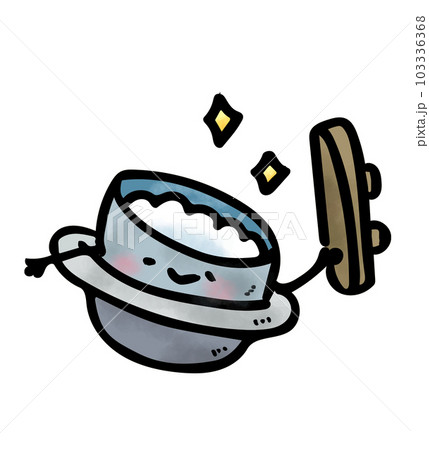 炊きたてかまどご飯のかわいい顔ありイラスト 炊きたてかまどご飯のかわいい顔ありイラスト 103336368