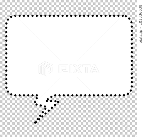 点線の吹き出し 103336639