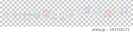 Swaying staff notation and musical notes _ pastel Swaying staff notation and musical notes _ pastel 103338172
