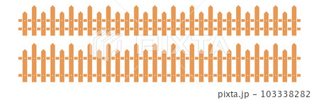 Colored fence in flat style vector illustration isolated on white Colored fence in flat style vector illustration isolated on white 103338282