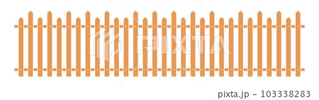 Colored fence in flat style vector illustration isolated on white Colored fence in flat style vector illustration isolated on white 103338283