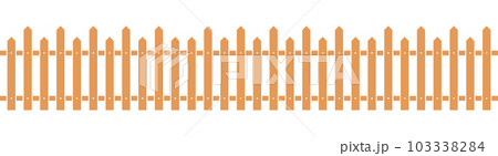 Colored fence in flat style vector illustration isolated on white 103338284