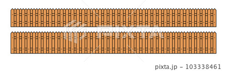 Colored outline fence in flat style vector illustration isolated on white Colored outline fence in flat style vector illustration isolated on white 103338461