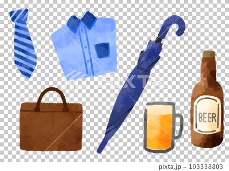 手描き水彩風の父の日のプレゼントのイラスト 手描き水彩風の父の日のプレゼントのイラスト 103338803