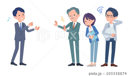 提案を拒否されるビジネスシーン 103338874