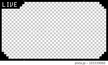 ドット絵風のライブ配信フレーム 103339060