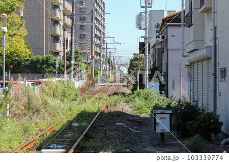 山口県 宇部市 JR宇部線宇部新川駅方面の風景 山口県 宇部市 JR宇部線宇部新川駅方面の風景 103339774