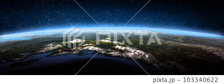 North America, Alaska, landscape frome space North America, Alaska, landscape frome space 103340622