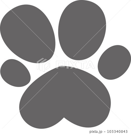 濃い灰色の犬の足跡 103340843