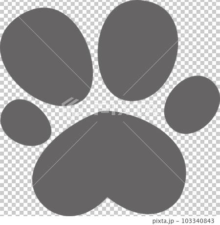 濃い灰色の犬の足跡 103340843