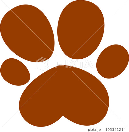 茶色の動物の足跡 103341214