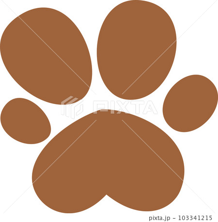 茶色の動物の足跡 103341215