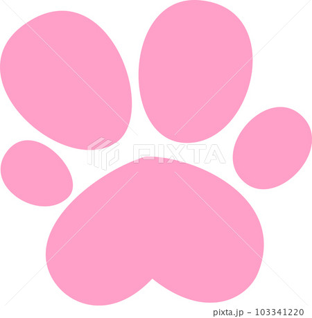 ピンクの動物の足跡 103341220