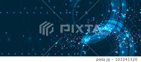 Cloud technology. Integrated digital web concept background 103341320