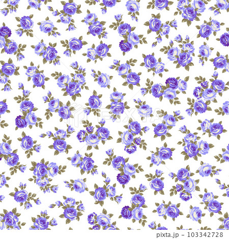 リバティ調の可愛い薔薇シームレスパターン, 103342728