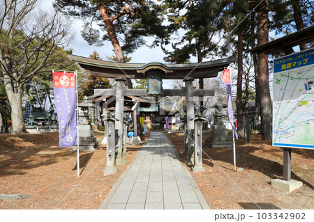 長野県 長野市 冬 八幡社 長野県 長野市 冬 八幡社 103342902