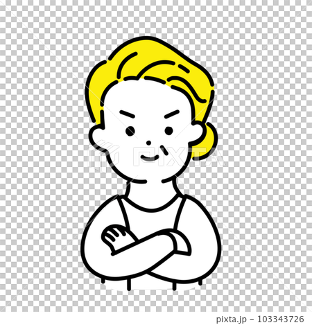 Illustration series of cute people _ senior woman _ confidence Illustration series of cute people _ senior woman _ confidence 103343726
