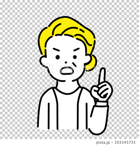 かわいい人物のイラストシリーズ _ シニアの女性_ 重要 103343733