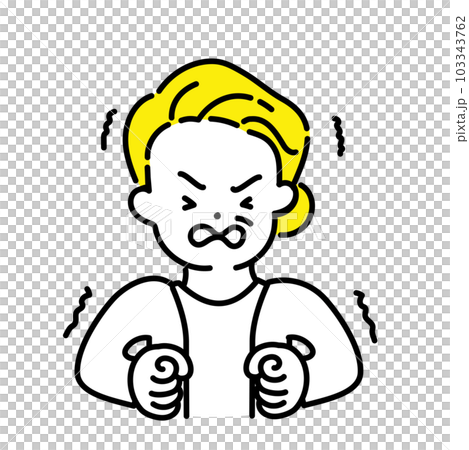 Illustration series of cute people _ senior woman _ endure Illustration series of cute people _ senior woman _ endure 103343762