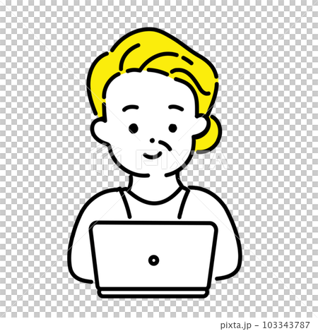 插圖系列可愛的人_高級女人_微笑 插圖系列可愛的人_高級女人_微笑 103343787