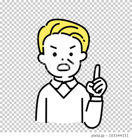 かわいい人物のイラストシリーズ _ シニアの男性_ 重要 103344151