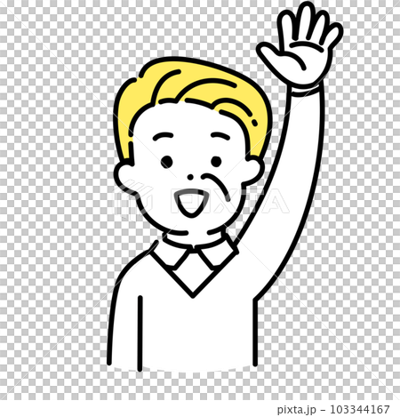 Illustration series of cute people _ senior man _ agreement 103344167
