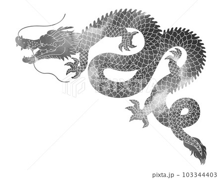水墨画風 龍神様②